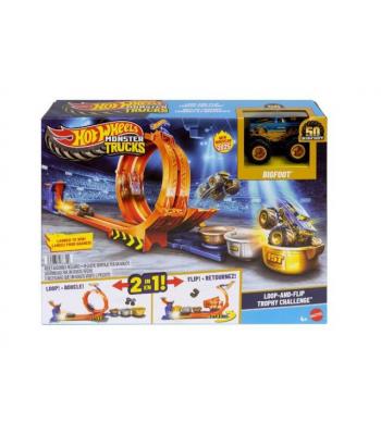 Hot Wheels - Pista Desafio de Troféu Monster Trucks Loop and Flip - JBX64 - Mattel