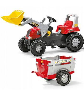 Tractor Rolly Junior com pá e reboque - 811397 - Rolly Toys 