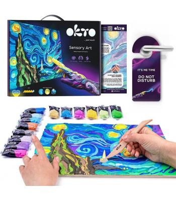 Kit de Arte Sensorial - Noite Estrelada, Van Gogh - 47537 - OKTO 