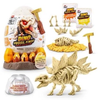 Robo Alive - Ovo de Dinossauro Fóssil Amber Adventure - 71153 - Zuru