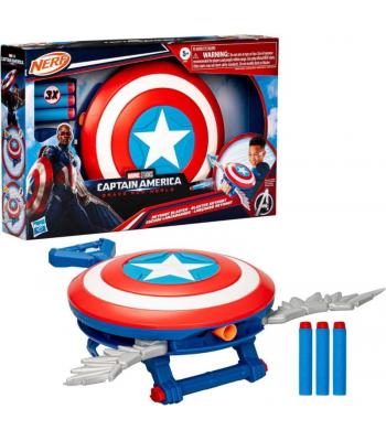 Nerf - Capitão America Brave New World - Escudo Lançador de dardos - E9302 - Hasbro