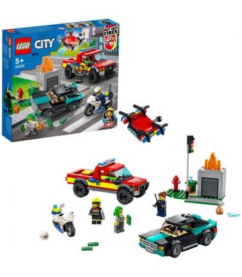 LEGO City - Salvamento dos Bombeiros e Perseguição Policial - 60319 