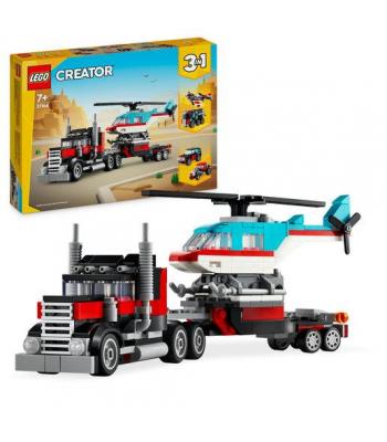 LEGO Creator - 31146 - Camião de Plataforma com Helicóptero