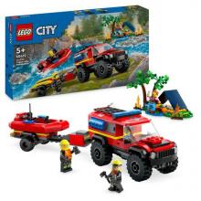 LEGO City - 60412 - Camião dos Bombeiros 4x4 com Barco de Resgate