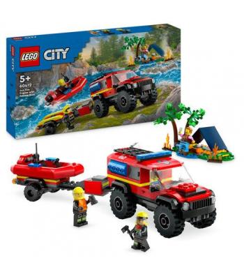 LEGO City - 60412 - Camião dos Bombeiros 4x4 com Barco de Resgate