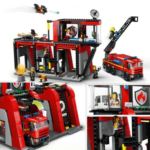 LEGO City - 60414 - Quartel dos Bombeiros com Camião