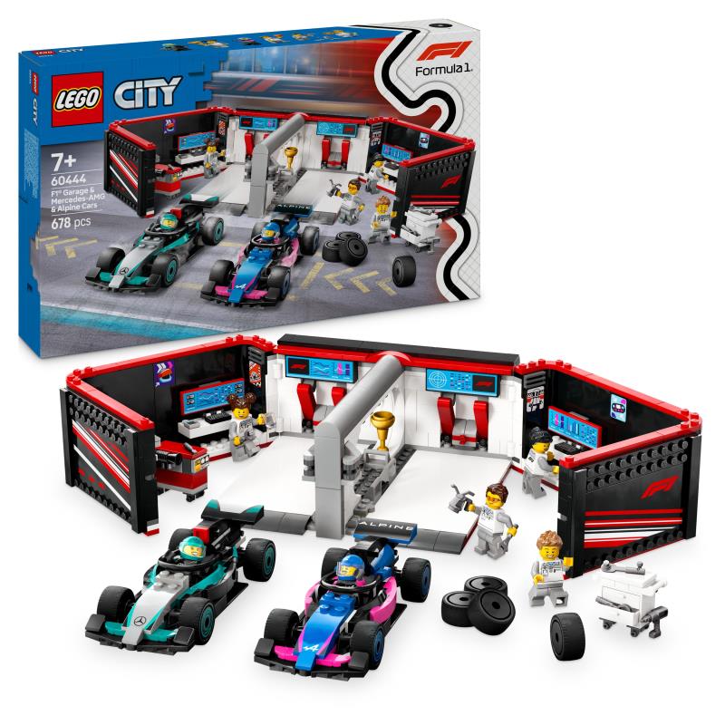  LEGO City - 60444 - Garagem de F1® e Carros da Mercedes-AMG e Alpine