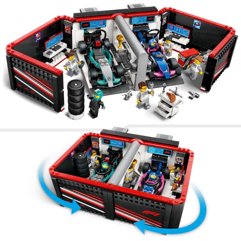  LEGO City - 60444 - Garagem de F1® e Carros da Mercedes-AMG e Alpine