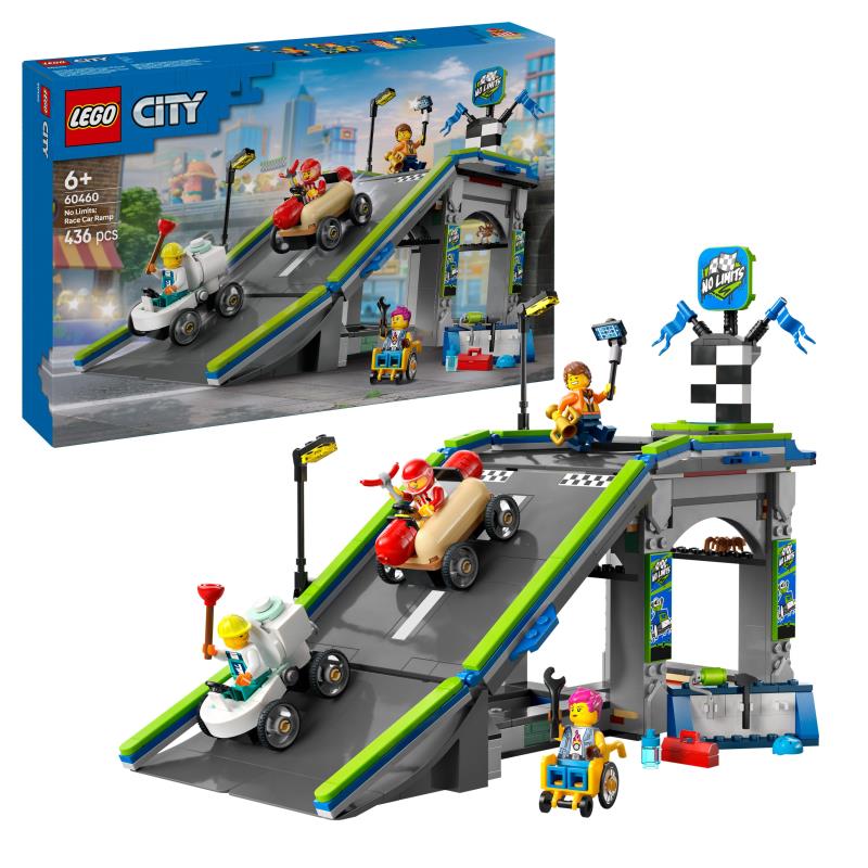 LEGO City - 60460 - Pista com Rampa para Carros de Corrida