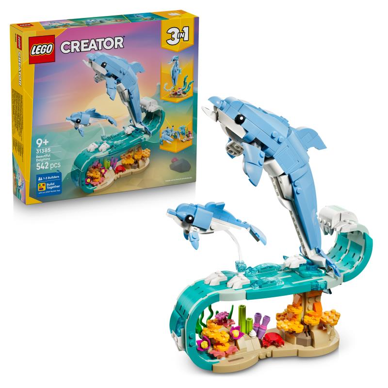 LEGO Creator - 31385 - Animais Marinhos: Golfinhos Encantadores