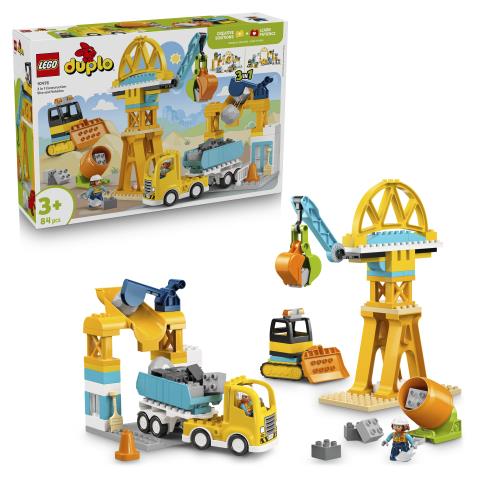 LEGO Duplo - 10476 - Veículos e Área de Construção 3 em 1