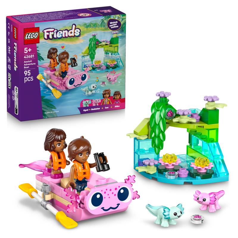 LEGO Friends - 42681 - Barco de Aventuras em Forma de Axolote