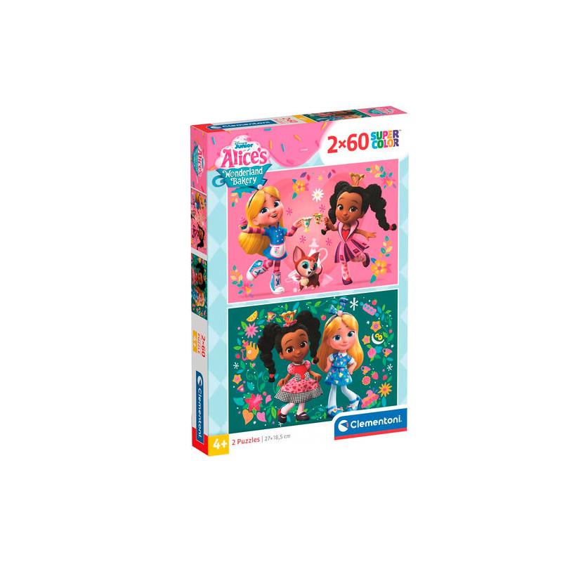 Puzzle 2x60 peças, Alice's - 24814 - Clementoni