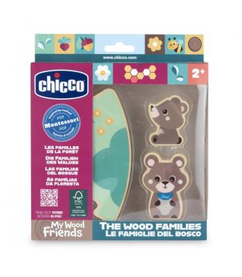 Famílias da Floresta, Pai urso e filhota em madeira - 12208 - CHICCO