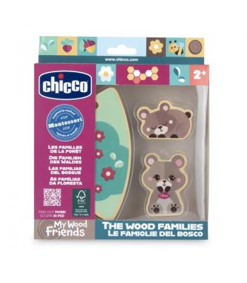 Famílias da Floresta, Mãe urso e filhote em madeira - 12208 - CHICCO
