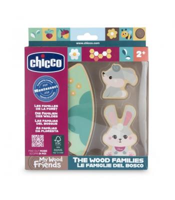 Família de coelhos, Mãe e Filha em madeira - 122082 - CHICCO