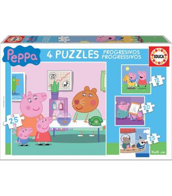 Educa Puzzles Progressivos Peppa Pig - 12+16+20+25 - 16817
