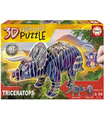 Educa Puzzle 3D - 19183 - Triceratops