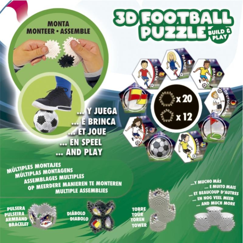 Educa Puzzle 3D Bola Futebol - 19210 
