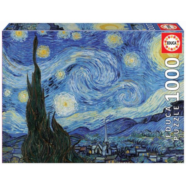 Educa Puzzle 1000 peças - 19263 - A Noite Estrelada, Vincent Van Gogh 