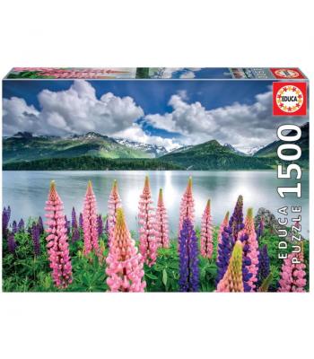 Educa Puzzle 1500 peças - 19271 - Tremoços Nas Margens Do Lago Sils, Suíça