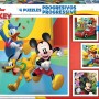 Educa - Pack de 4 puzzles progressivos - Mickey&Friends - 19294
