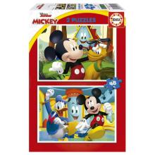 EDUCA Puzzle 2x48 peças, Mickey - 19312