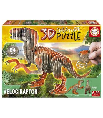 Puzzle 3D, Velociraptor - 19382 - Educa