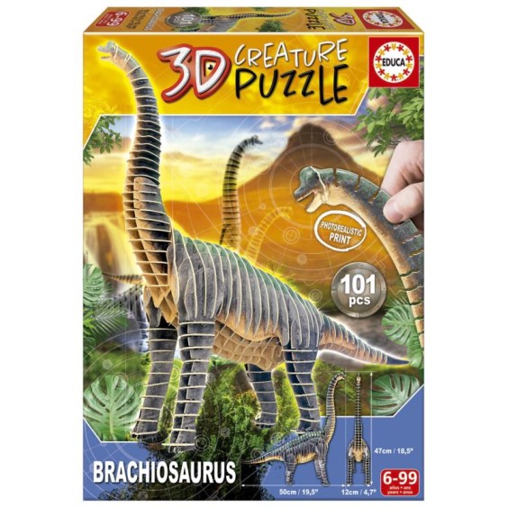 Puzzle 3D, Brachiosaurus - 19383 - Educa
