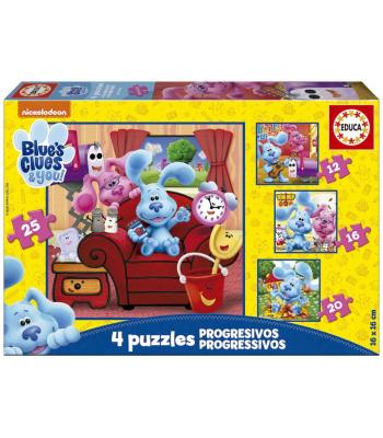 Educa - As pistas da Blue - Pack de 4 puzzles progressivos - 19398 