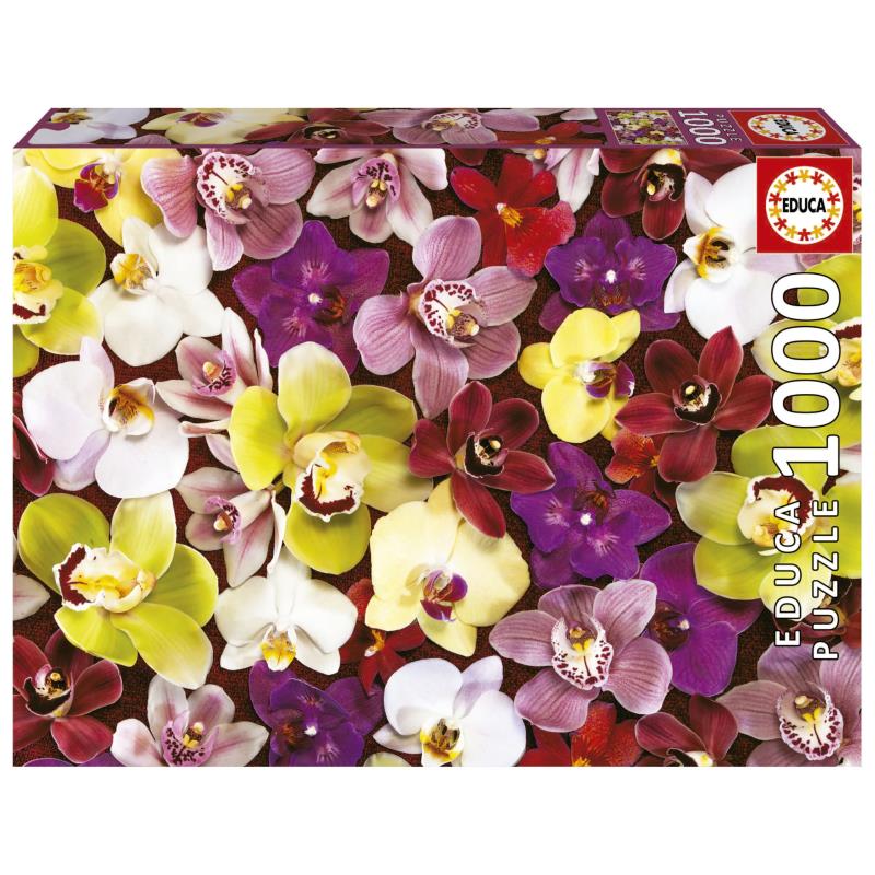 Educa Puzzle 1000 peças, Colagem de Orquídeas - 19558 