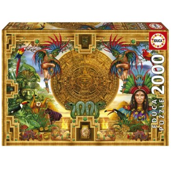 Puzzle 2000 peças - 19565 - Montagem Asteca Maia