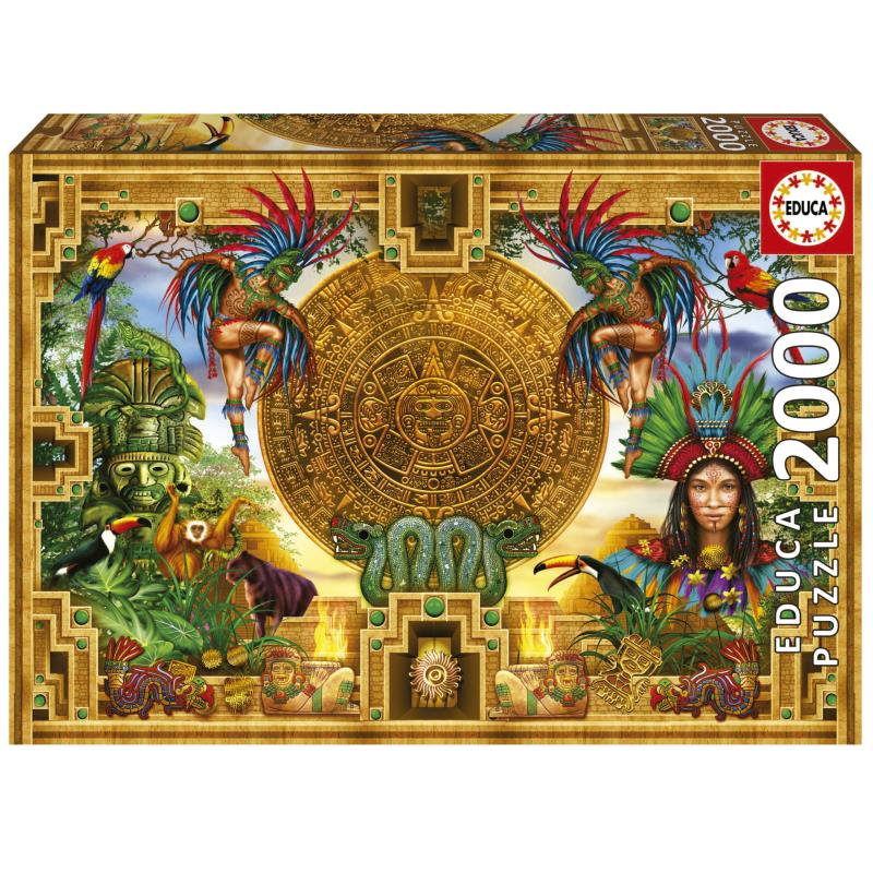Puzzle 2000 peças - 19565 - Montagem Asteca Maia
