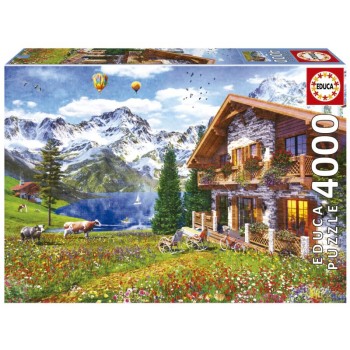 Educa Puzzle 4000 peças, Casa Nos Alpes - 19568 