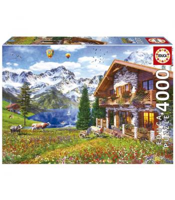 Educa Puzzle 4000 peças, Casa Nos Alpes - 19568 