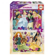 Educa Puzzle 2x48 peças - Princesas Disney - 19675