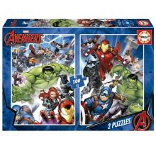 EDUCA Puzzle 2x100 peças, Avengers - 19679