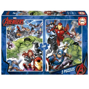 EDUCA Puzzle 2x100 peças, Avengers - 19679 