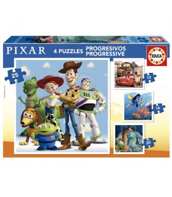 Educa - Disney Pixar - Pack de 4 puzzles progressivos - 19681
