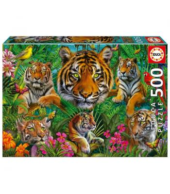 Educa Puzzle 500 peças, Tigres - 19902 