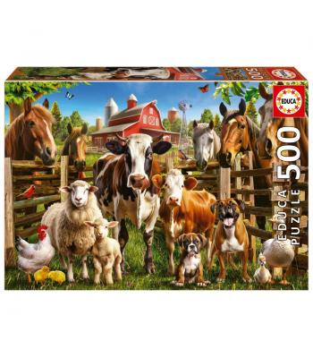 Educa Puzzle 500 peças, Os traquinas da quinta - 19905 