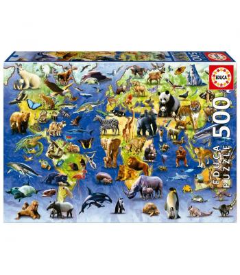 Educa Puzzle 500 peças, Espécies Em Perigo de Extinção - 19908