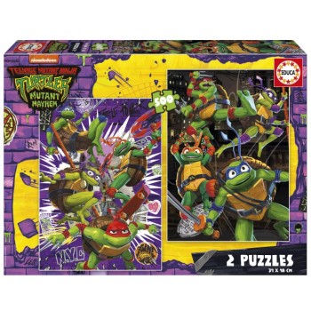 Puzzle 2x500 peças, Tartarugas Ninja - 19916 - EDUCA