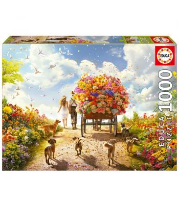 Educa Puzzle 1000 peças, Carro de Flores - 19921 