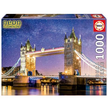 Educa Puzzle 1000 peças - 19930 - Tower bridge, neon 