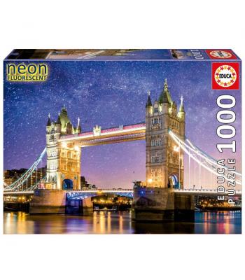 Educa Puzzle 1000 peças - 19930 - Tower bridge, neon 