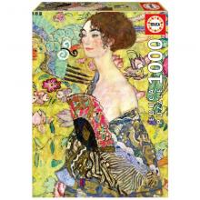 Puzzle 1000 peças - 19932 - Dama Com Leque, Gustav Klimt