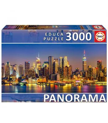 Puzzle 3000 peças, Skyline Nova Iorque Panorâmica - 19948 - EDUCA