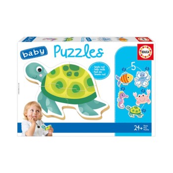 EDUCA Baby Puzzle - 19951 - Animais Aquáticos