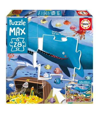 Educa Puzzle Max 28, Animais No Mar - 19956